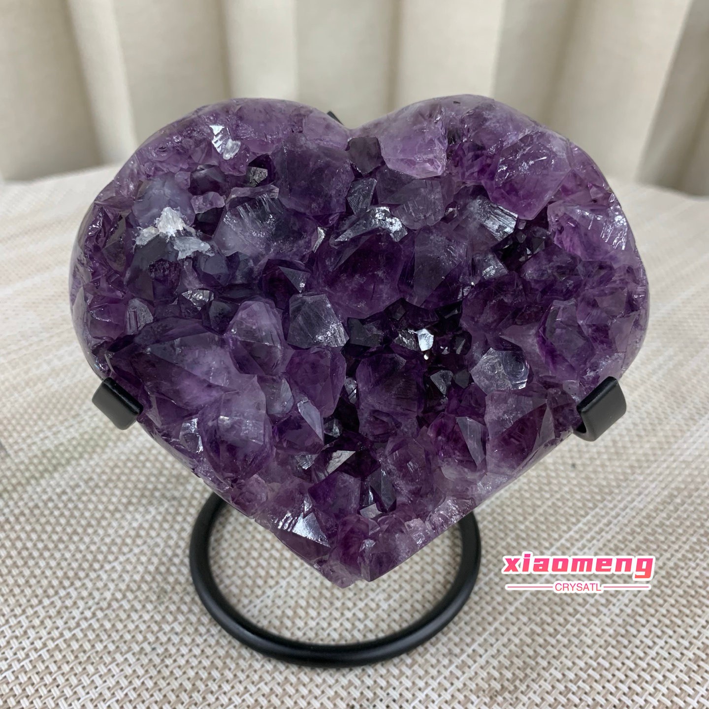 1.3LB Exquisite natural amethyst cave heart-shaped cut specimen