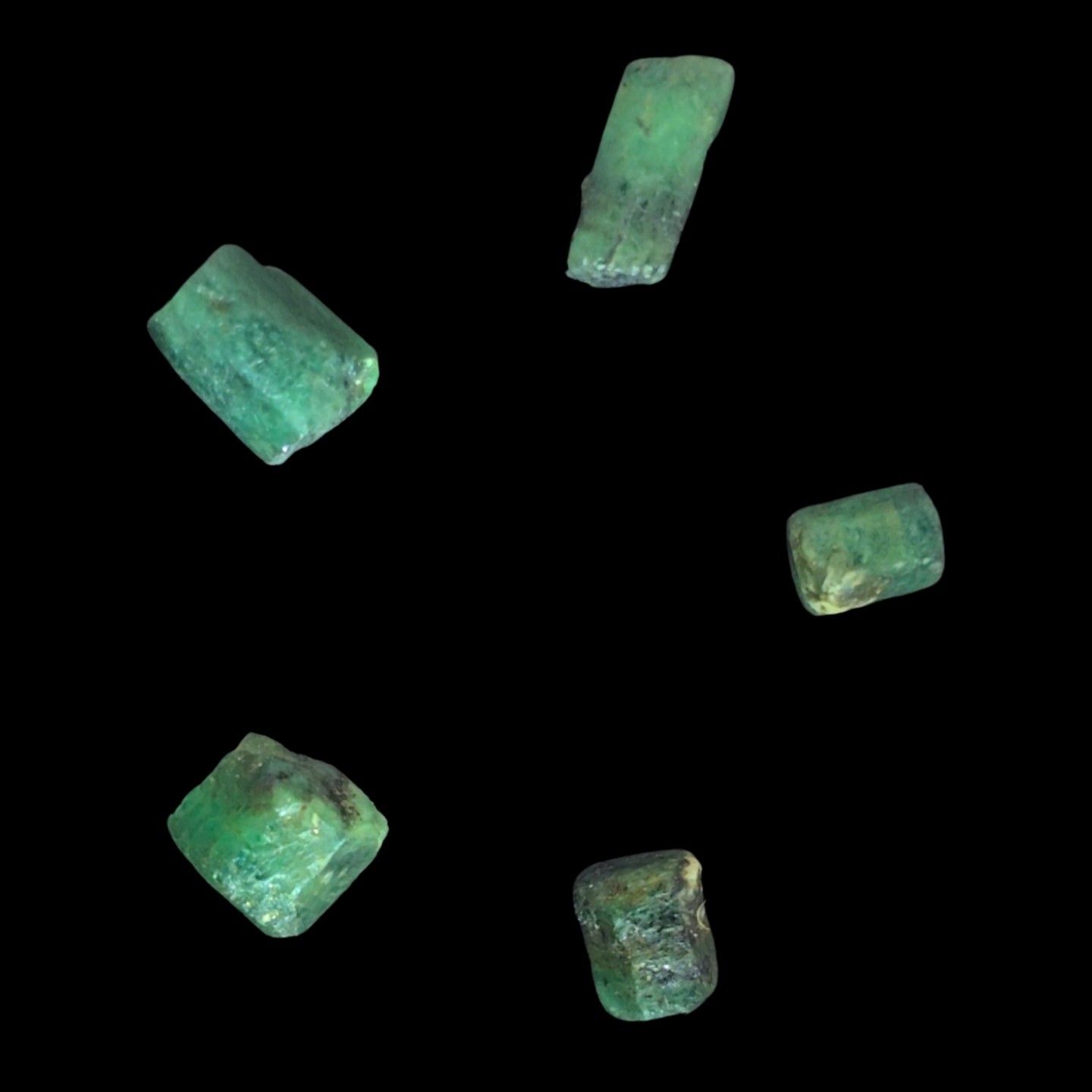8.08ct Natural Emerald Rough Crystal Lot Raw Green Gemstone Specimens Genuine