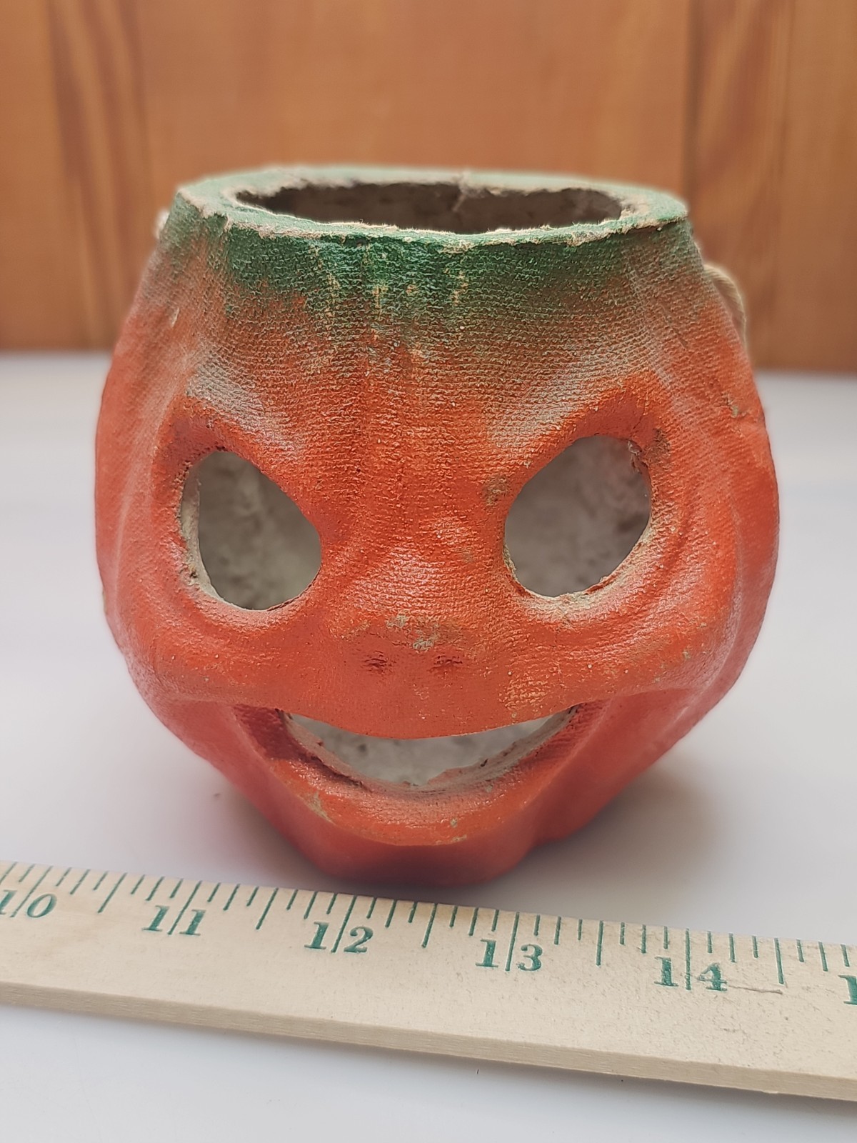 Antique Vintage Halloween Paper Mache Jack-o-lantern 1940s 50s RARE Antique Vintage Halloween Paper Mache Jack-o-lantern 1940s 50s RARE