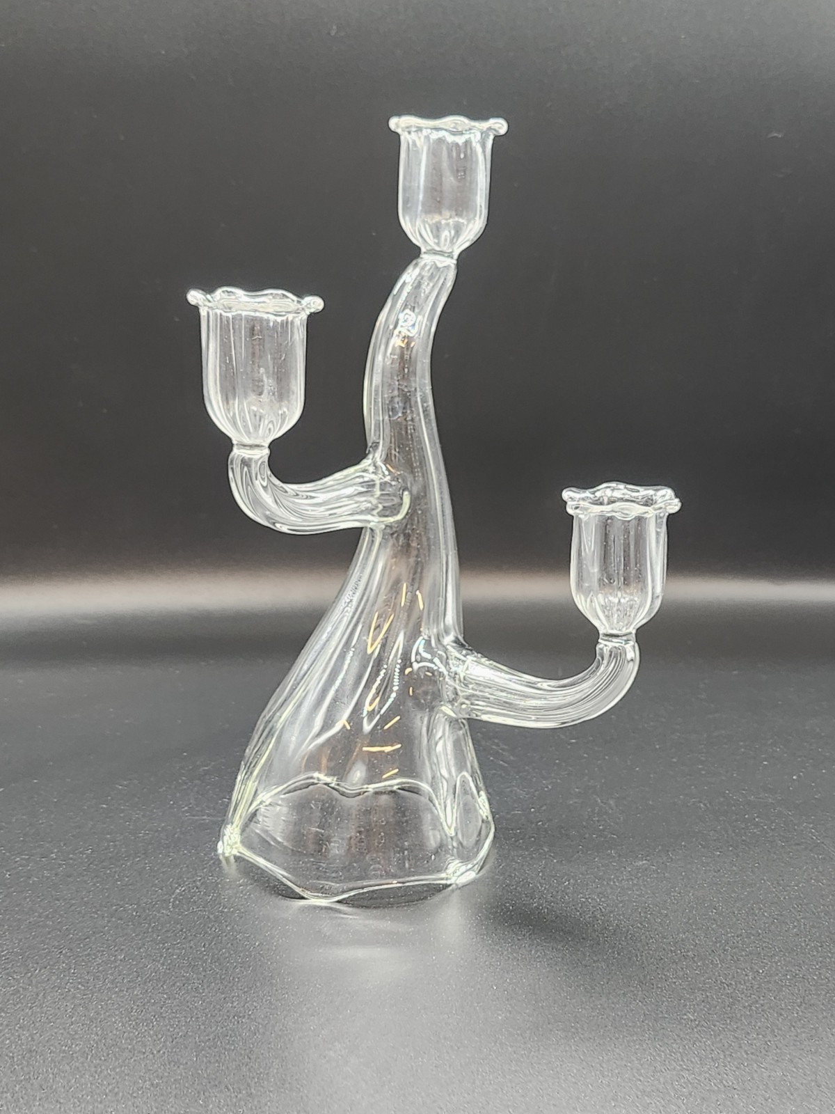 Whimsical Glass 3 Tier Candle Holder Whimsical Glass 3 Tier Candle Holder