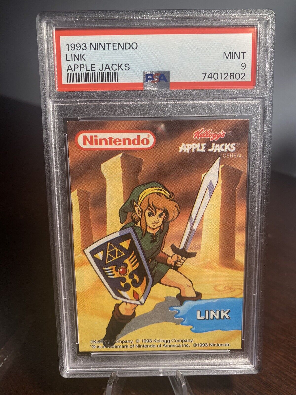 The Legend of Zelda Link 1993 Kellogg\'s AppleJacks Promo PSA 9 POP 1 NONE HIGHER