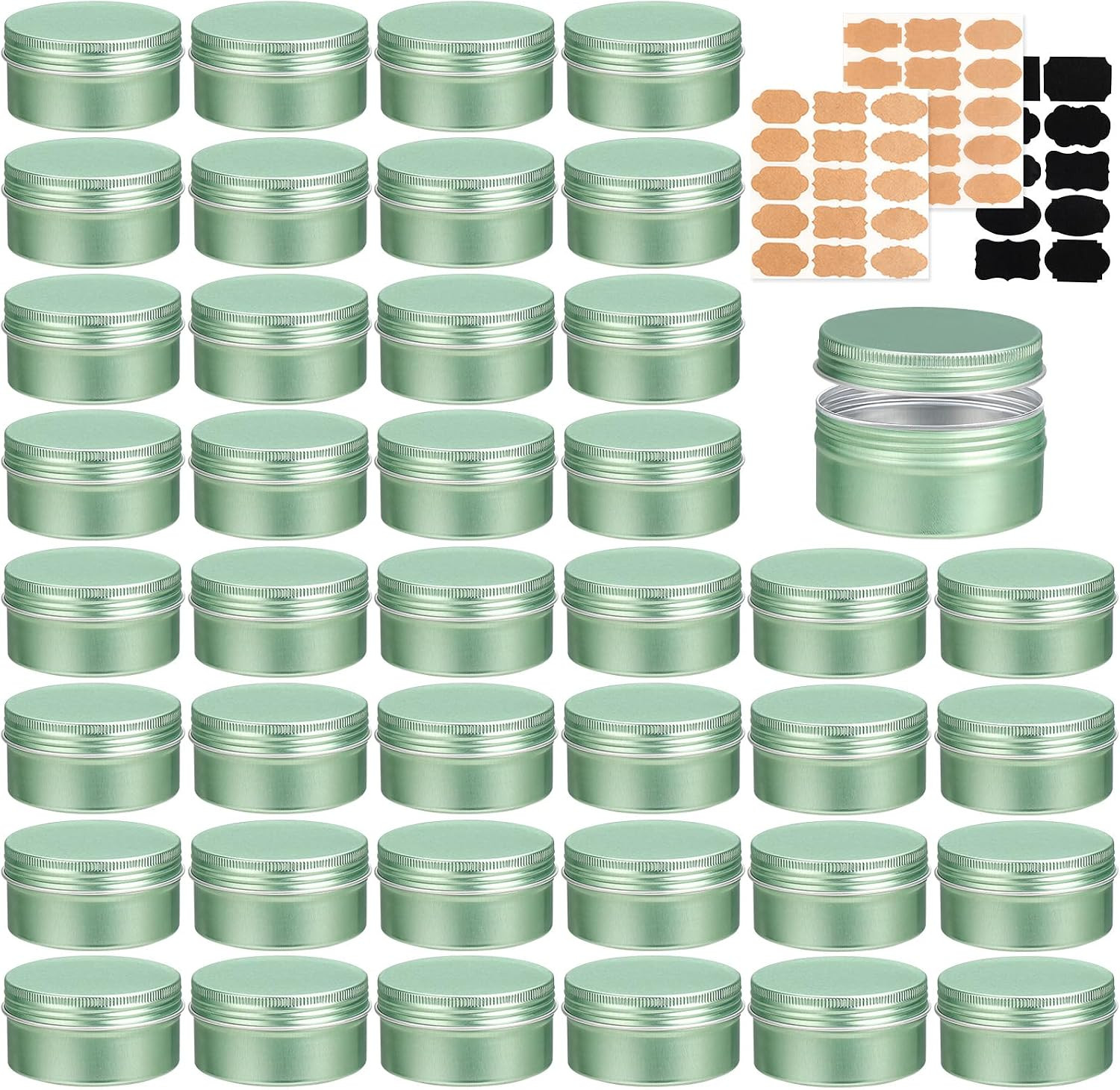 3 Oz Tin 20 Pack Aluminum Metal Tin round Salve Tins 3Oz Tins with Screw 3 Oz Tin 20 Pack Aluminum Metal Tin round Salve Tins 3Oz Tins with Screw