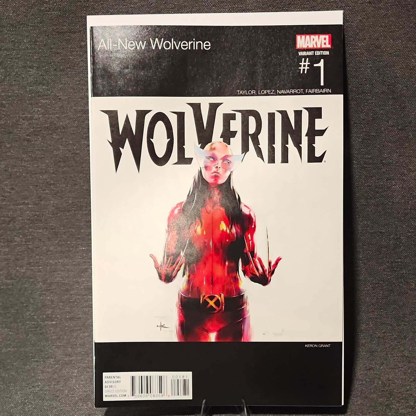 Marvel All-New Wolverine #1 (2015) Hip Hop Variant Cover Keron Grant Artist Marvel All-New Wolverine #1 (2015) Hip Hop Variant Cover Keron Grant Artist