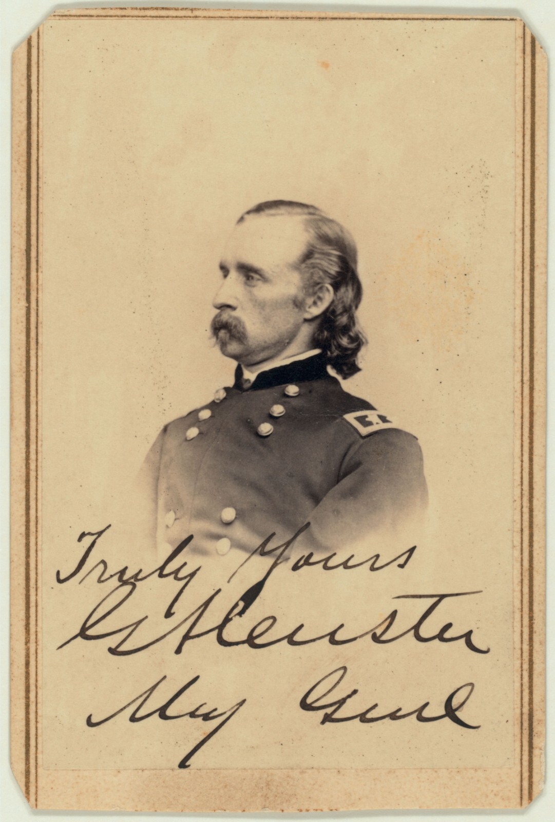 General George Armstrong Carte la Visite - 1863 on Canvas 8x11 - Autographed General George Armstrong Carte la Visite - 1863 on Canvas 8x11 - Autographed