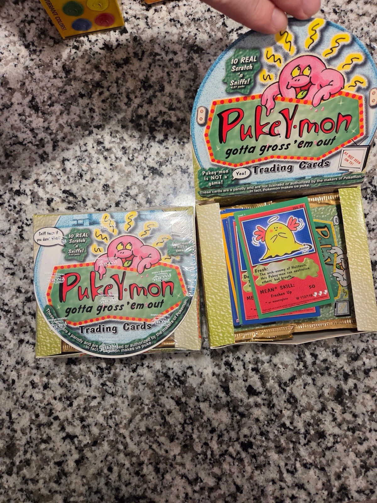 2 Boxes of PUKEY-MON Trading Cards 1 Factory Sealed Box 1 open box cards/packs 2 Boxes of PUKEY-MON Trading Cards 1 Factory Sealed Box 1 open box cards/packs