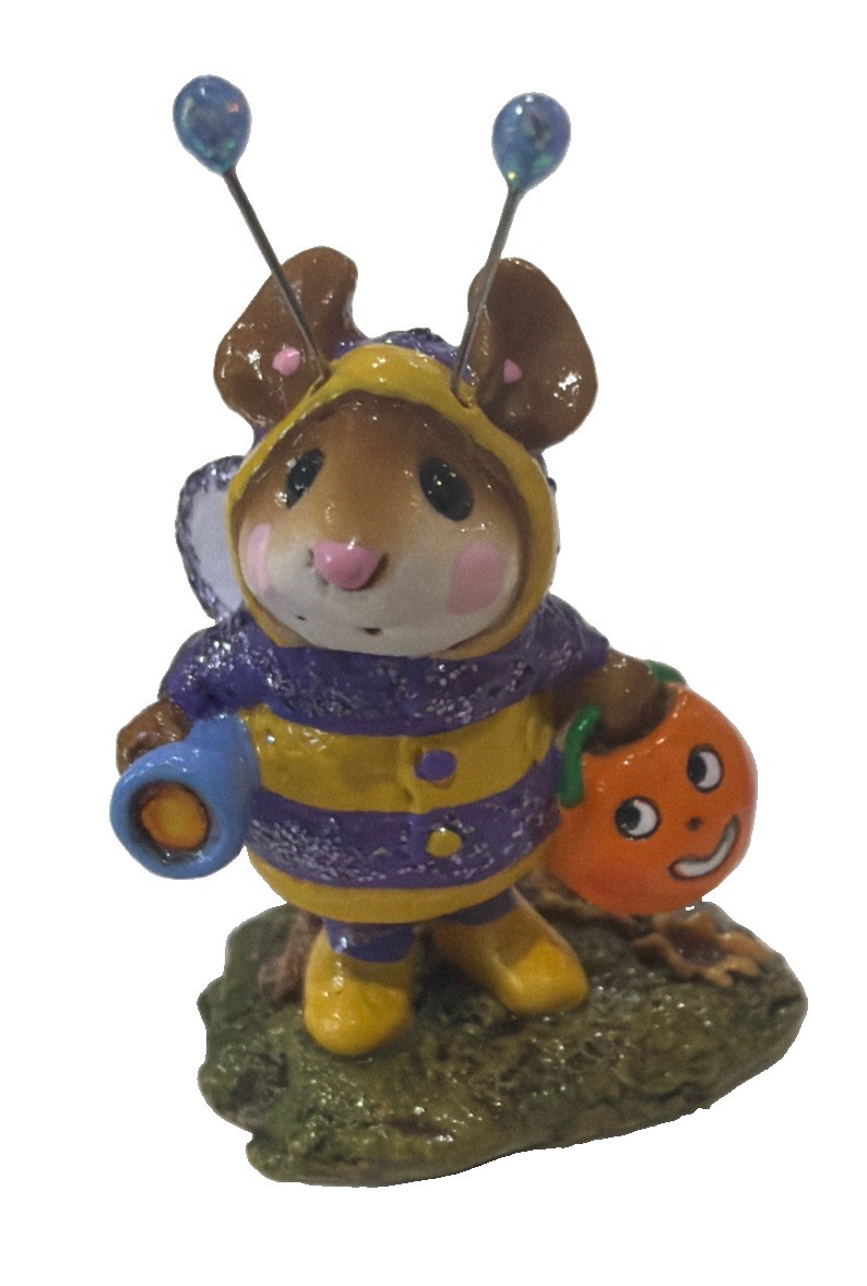 WEE FOREST FOLK BEE DAZZLED PURPLE GLITTER MINT Retired 2000 WEE FOREST FOLK BEE DAZZLED PURPLE GLITTER MINT Retired 2000