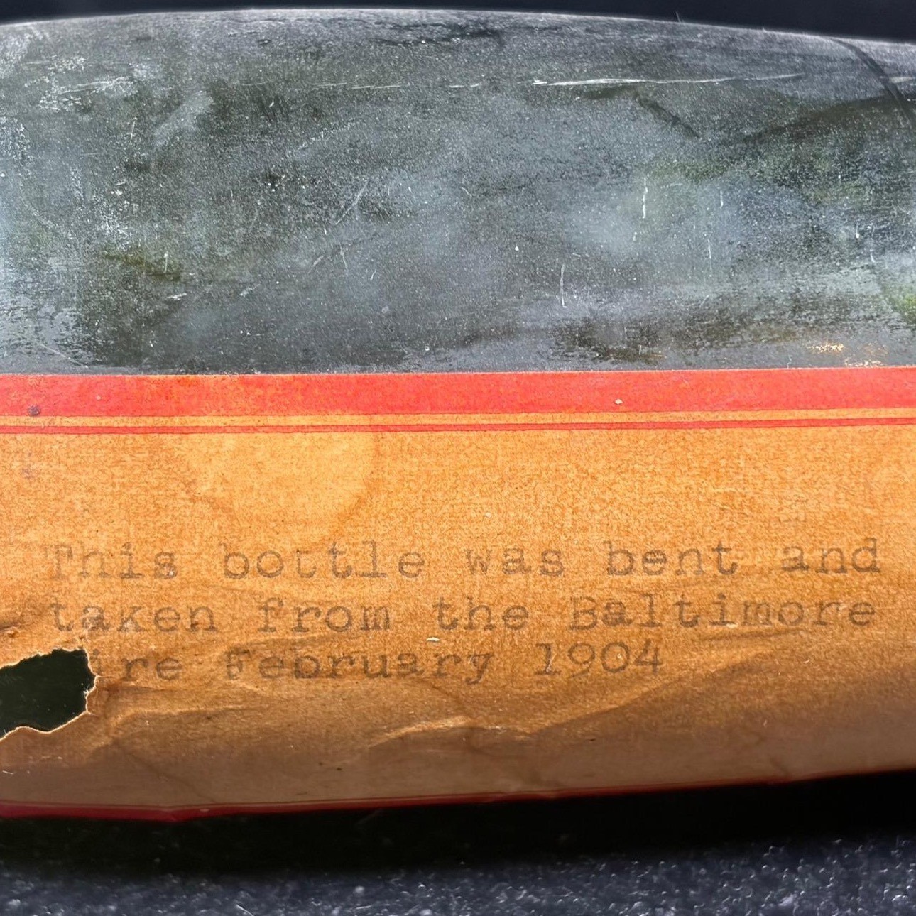 1904 Great Baltimore Fire Relic Heat Bent Glass Bottle Antique Maryland History 1904 Great Baltimore Fire Relic Heat Bent Glass Bottle Antique Maryland History