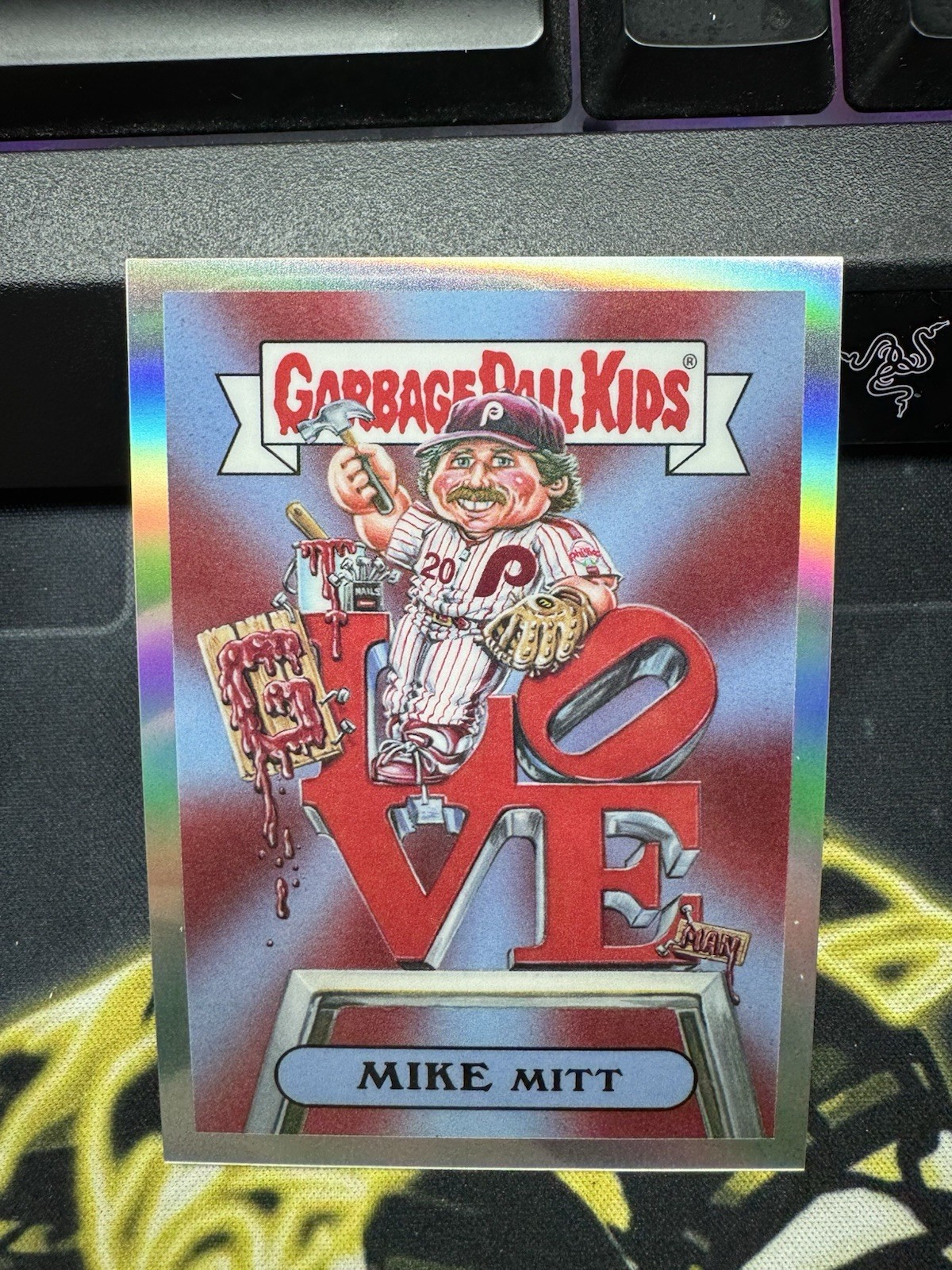 2026 Bowman Chrome MIKE MITT Mike Schmidt SSP Garbage Pail Kids #GPK-32 