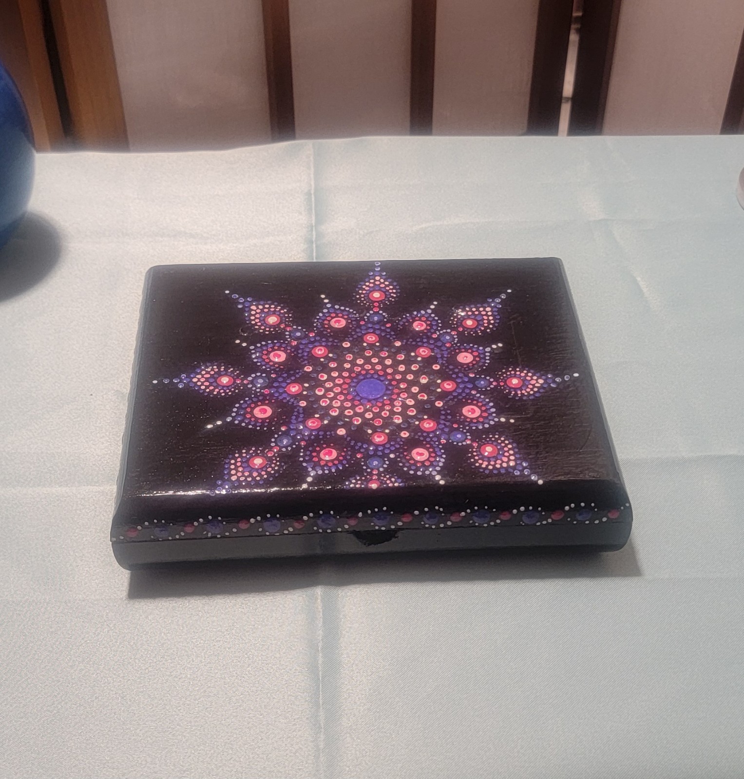 Decorative Hand Painted Wooden Trinket Box Decorative Hand Painted Wooden Trinket Box