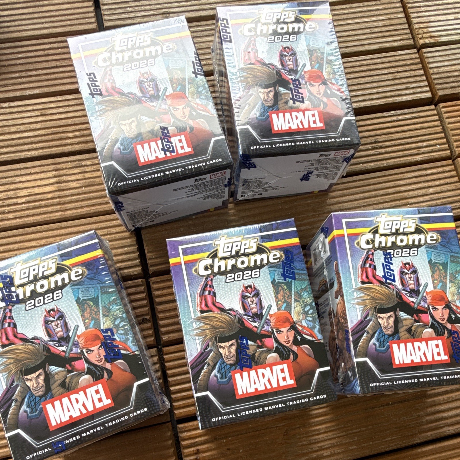 5 - Topps Topps Chrome 2026 Marvel Lot of 5 Sealed Boxes 32 Cards/Box 5 - Topps Topps Chrome 2026 Marvel Lot of 5 Sealed Boxes 32 Cards/Box