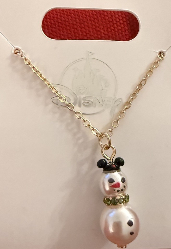 2025 Disney Parks Mickey Mouse Snowman Pearl Necklace Christmas Holiday 2025 Disney Parks Mickey Mouse Snowman Pearl Necklace Christmas Holiday