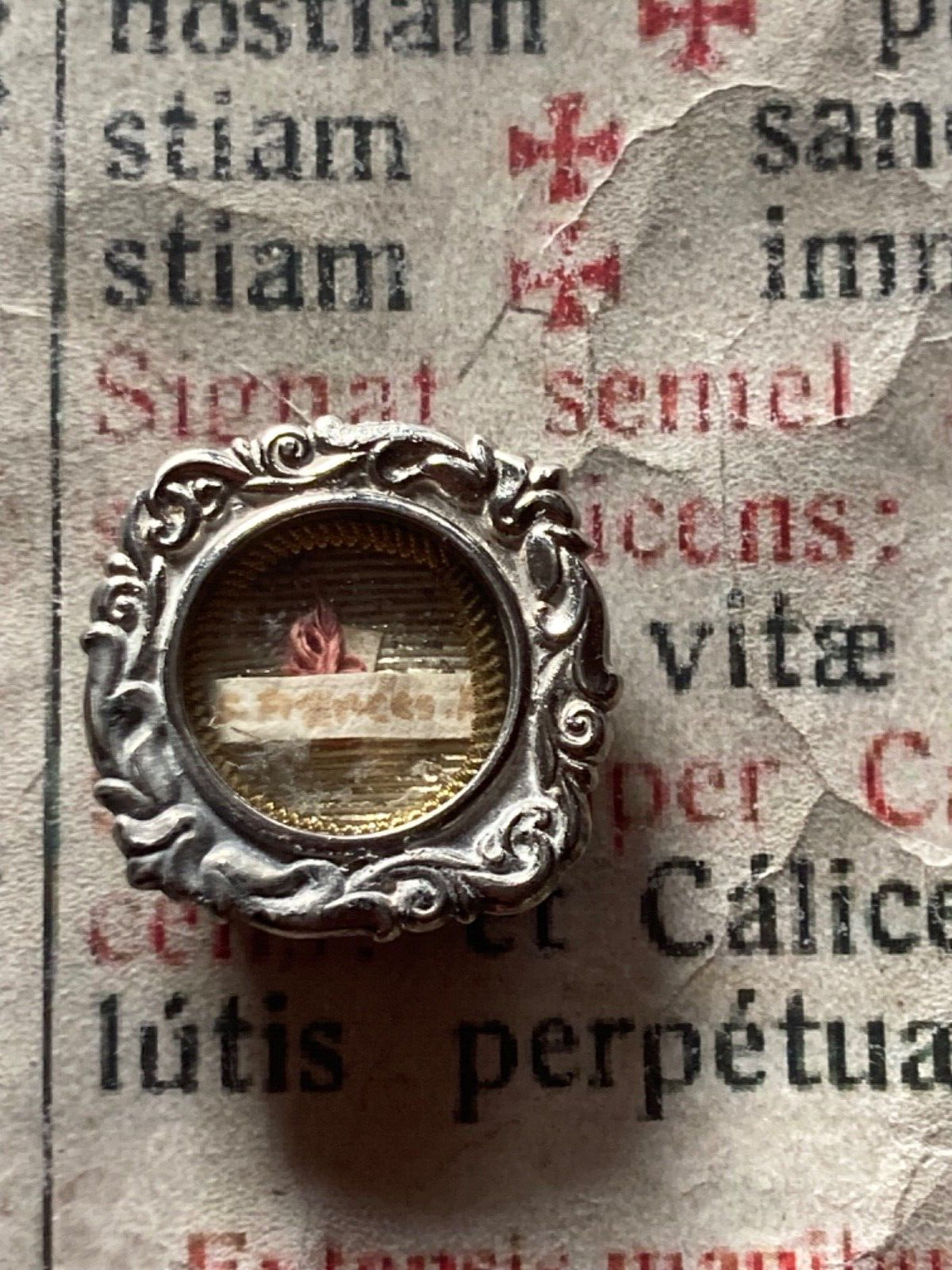 RARE ANCIENT 1° CLASS RELIC St. Francis of Assisi : WAX SEAL AND THREAD PRESENT
