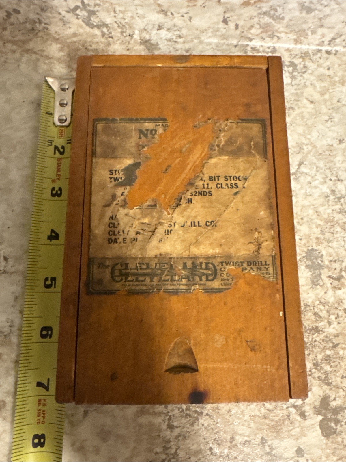 Vintage Antique Cleveland Twist Drill Bit Set In Wooden Box Vintage Antique Cleveland Twist Drill Bit Set In Wooden Box