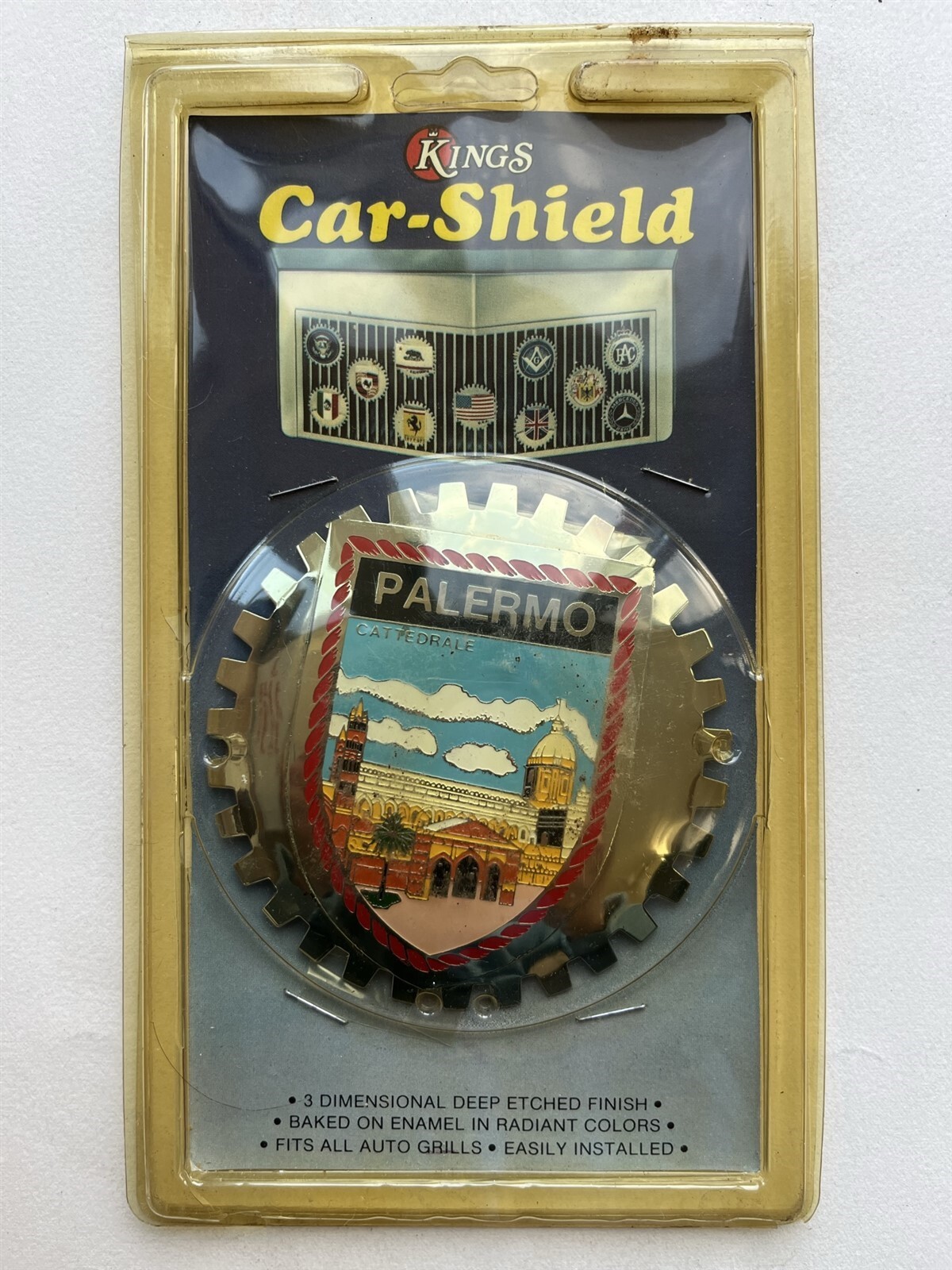 Badge kings car shield Italy Italia Palermo Cattedrale automobile car Italian Badge kings car shield Italy Italia Palermo Cattedrale automobile car Italian