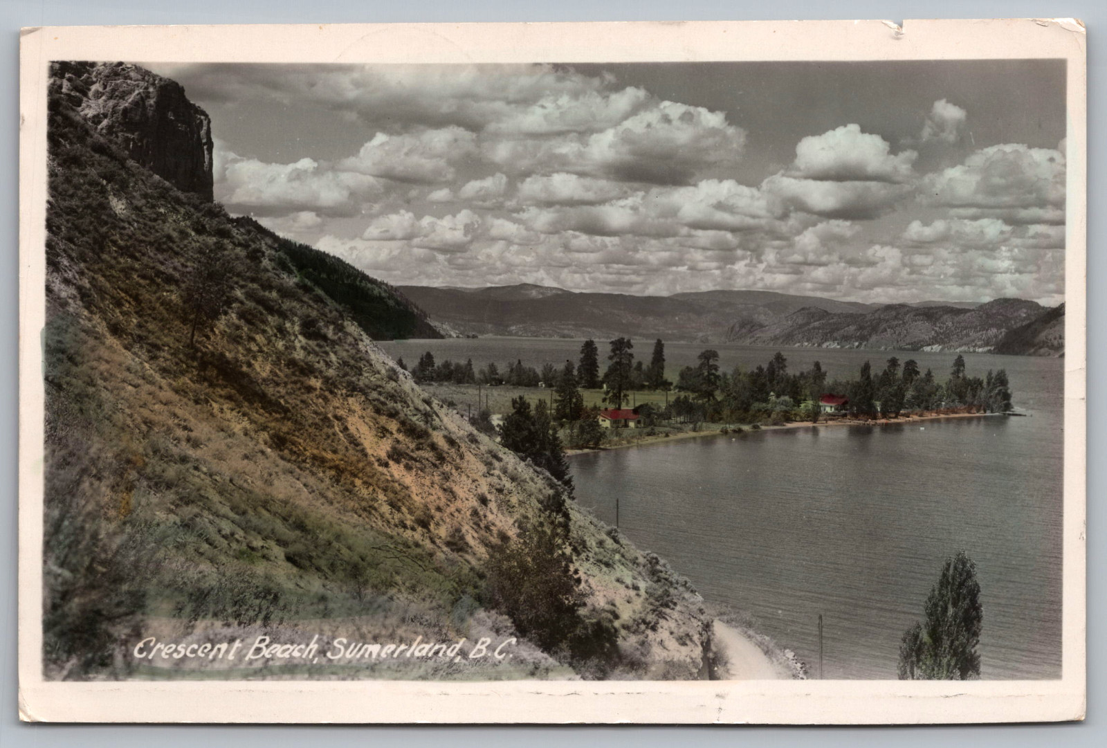 Summerland BC Crescent Beach British Columbia RPPC Postcard Summerland BC Crescent Beach British Columbia RPPC Postcard