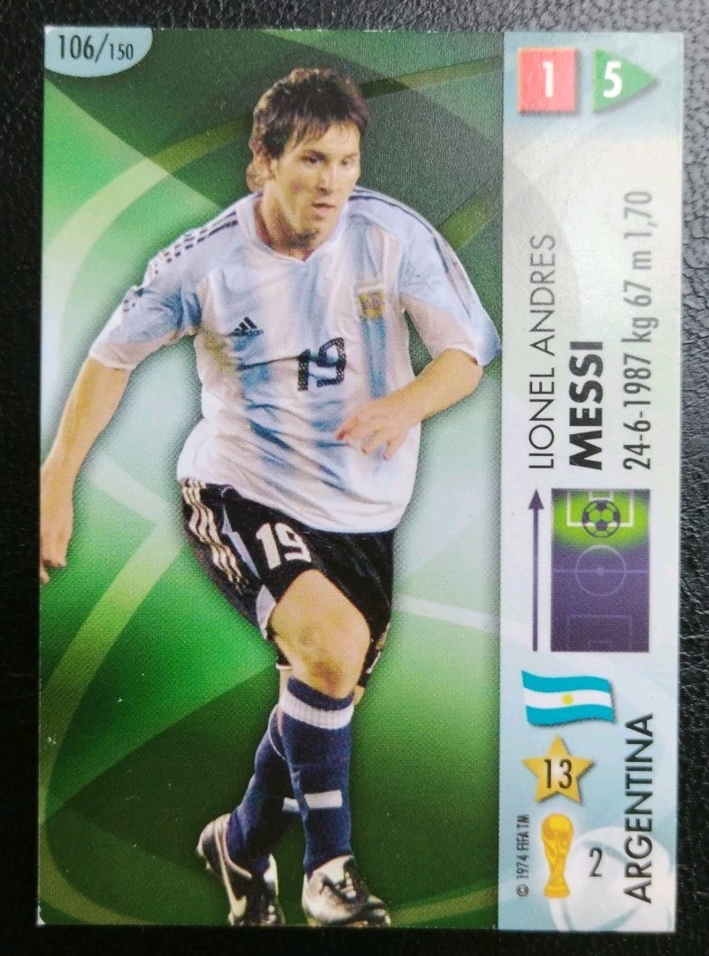 RARE LIONEL MESSI ROOKIE CARD PANINI GOAAAL CARD WORLD CUP 2006 GERMANY #106 RARE LIONEL MESSI ROOKIE CARD PANINI GOAAAL CARD WORLD CUP 2006 GERMANY #106