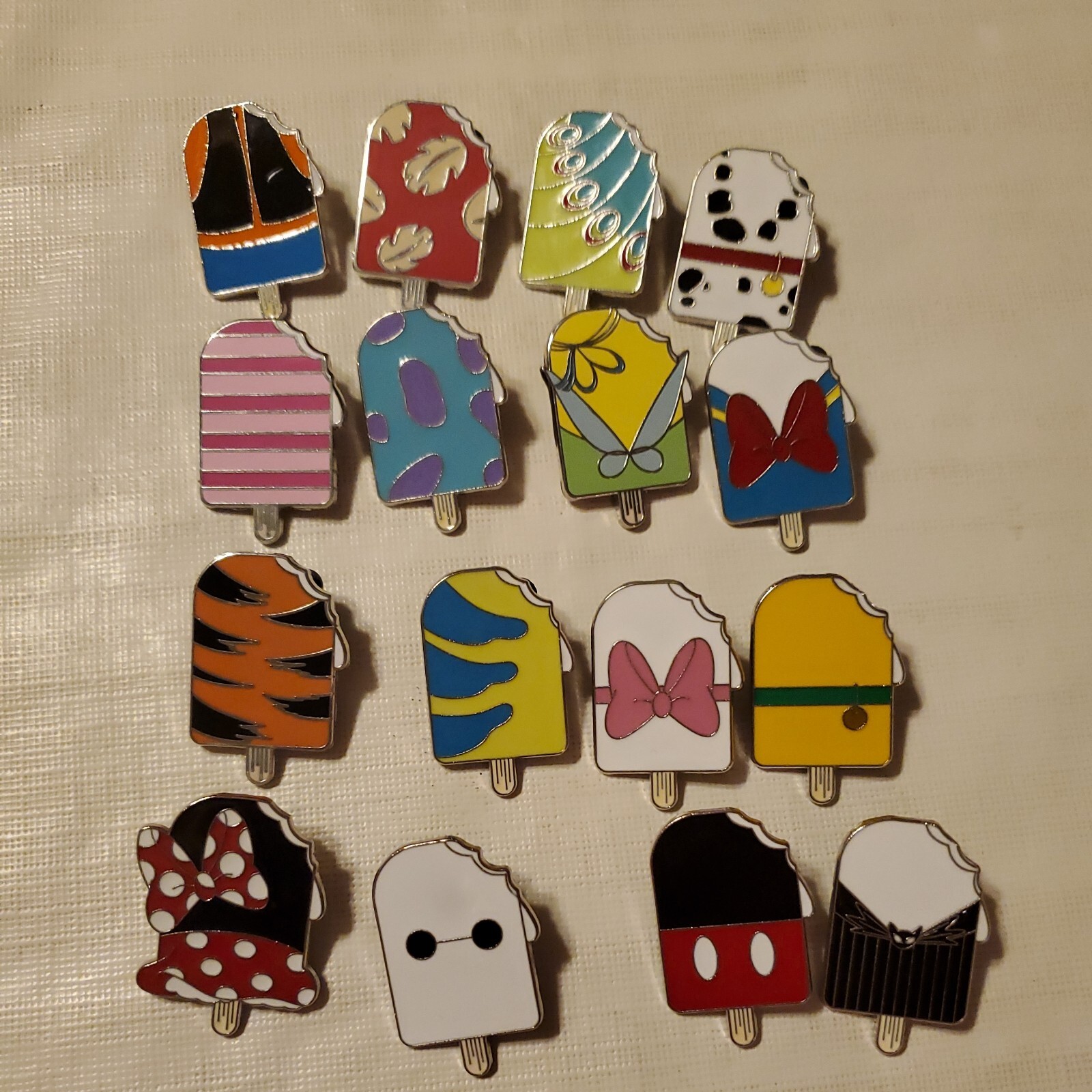 Ice Cream - Mystery - COMPLETE SET OF 16 PINS Disney Pin Popsicles Ice Cream - Mystery - COMPLETE SET OF 16 PINS Disney Pin Popsicles
