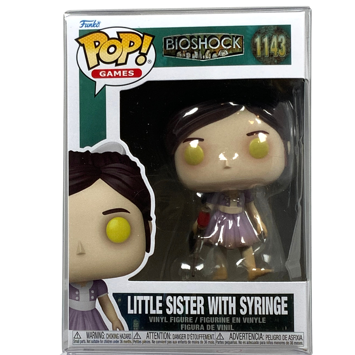 HORROR HALLOWEEN Funko Pop Cave BIOSHOCK LITTLE SISTER with Syringe in Protector