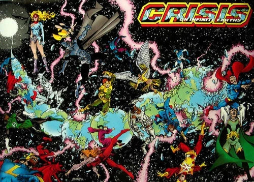 Vintage Crisis on Infinite Earth's Cover #1 Rolled Poster by George Perez