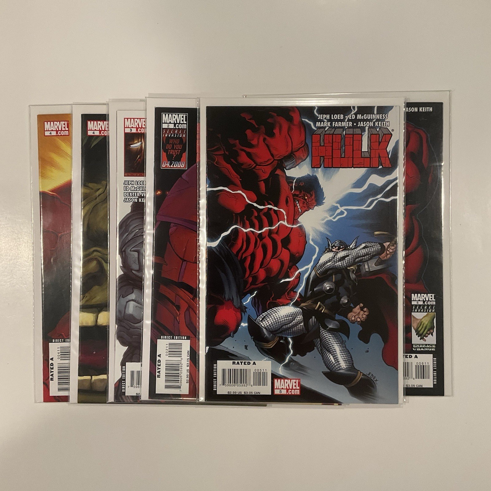 Hulk Lot 2 3 4 5 6 7 8 9 10 With Some Variants Near Mint Nm 2008 Marvel Comics