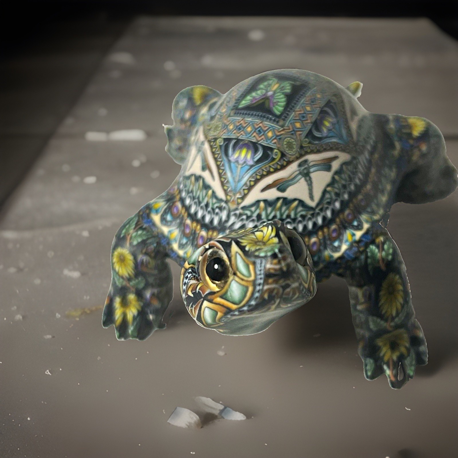 Jon Stuart Anderson JSA Fimo Creations Turtle 2008 Signed Polymer Clay Handmade Jon Stuart Anderson JSA Fimo Creations Turtle 2008 Signed Polymer Clay Handmade