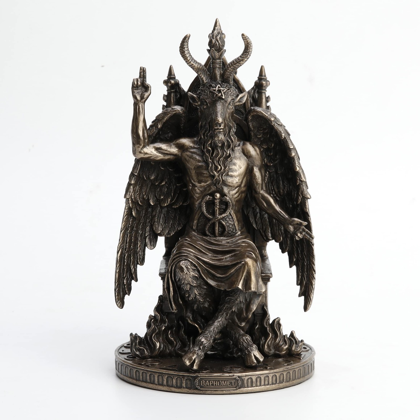 Veronese Design 9 1/2 Inch Statue of Baphomet Resin Statue Antique Bronze Veronese Design 9 1/2 Inch Statue of Baphomet Resin Statue Antique Bronze