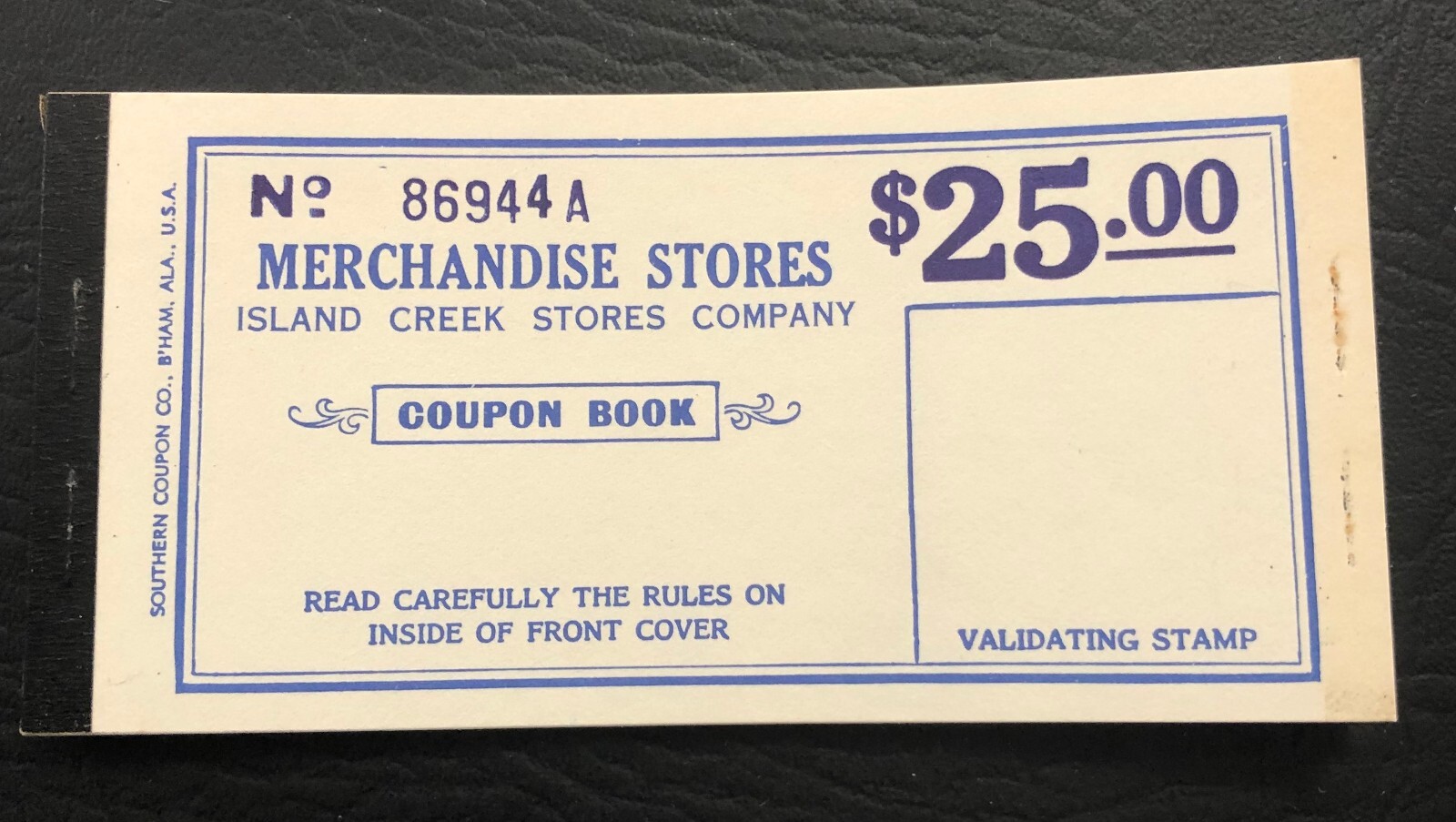 SUPER RARE 1940'S ISLAND CREEK UN-USED BOOK OF SCRIP SUPER RARE 1940'S ISLAND CREEK UN-USED BOOK OF SCRIP