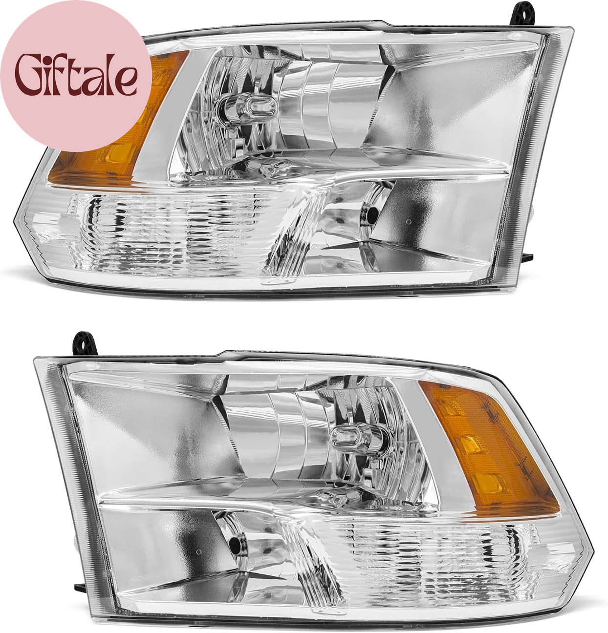 Headlight Assembly Fits Dodge Ram 1500 2500 3500 2010 2018 Chrome Housing