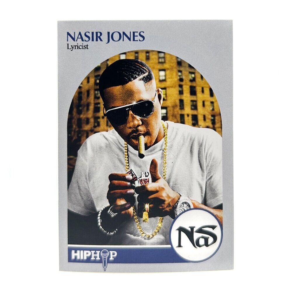 NAS | Nasir Jones Hip-Hop Trading Card 1990 NBA Hoops Design 