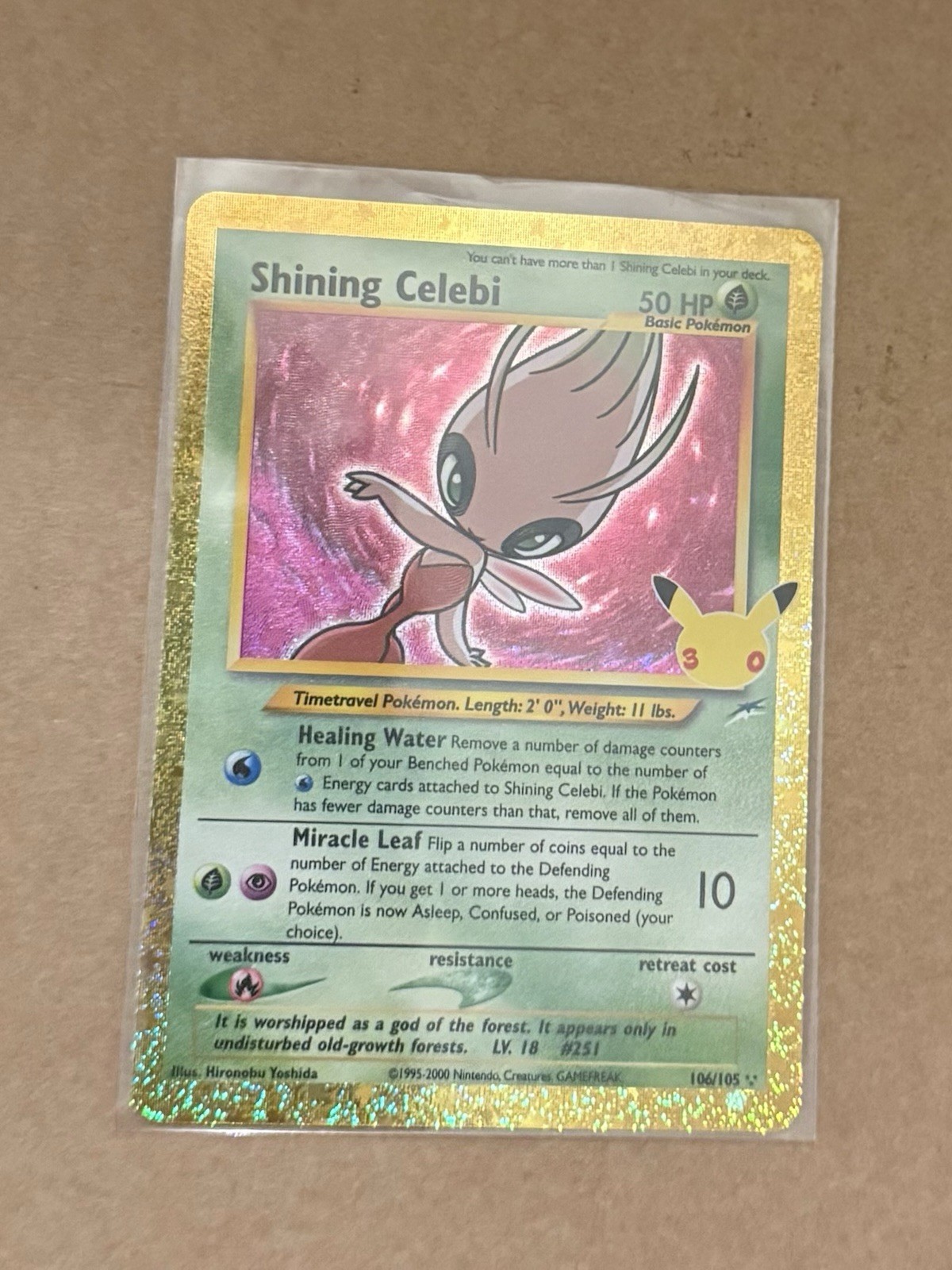 Pokémon TCG Shining Celebi 106/105 30th Anniversary Pokémon TCG Shining Celebi 106/105 30th Anniversary