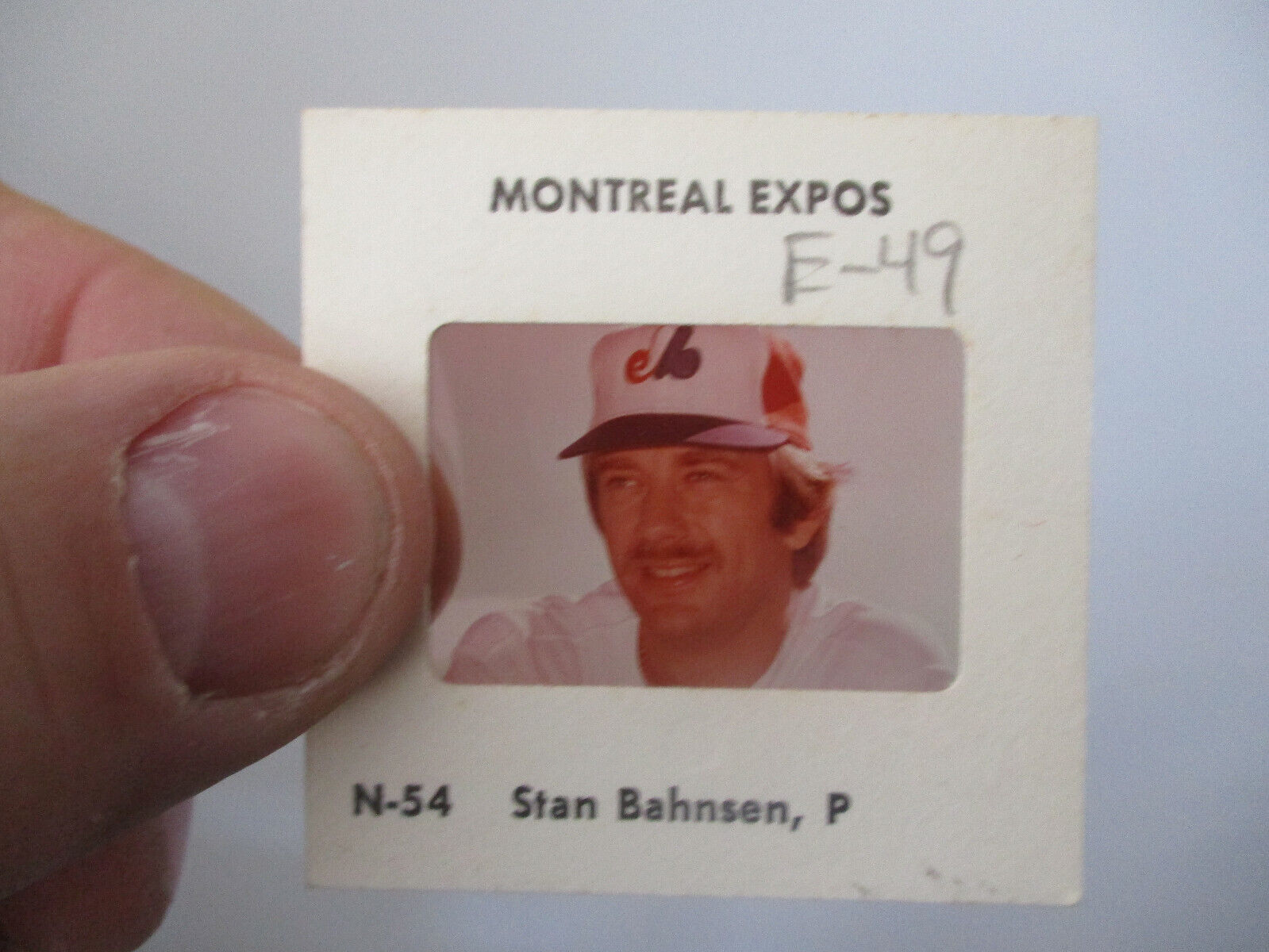 Vintage 1970\'s Stan Bahnsen Montreal Expos Negative Slide 2 Inches