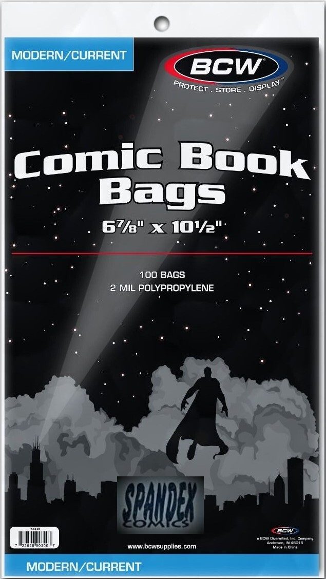 200 - BCW Current Modern 2-Mil Polypropylene Comic Bags 6 ⅞” X 10 ½” Acid Free 200 - BCW Current Modern 2-Mil Polypropylene Comic Bags 6 ⅞” X 10 ½” Acid Free