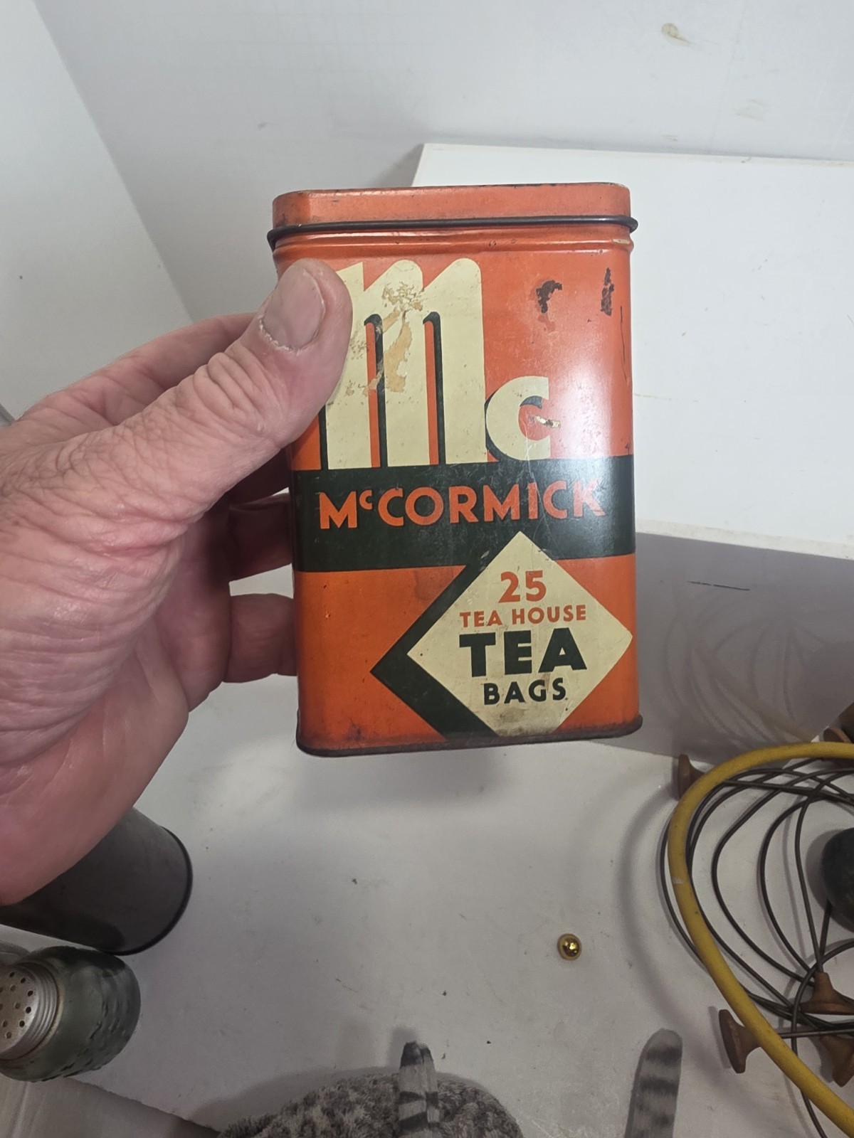 Vtg 1938 McCormick Tea Bag Tin Baltimore MD Banquet Orange Pekoe Container Vtg 1938 McCormick Tea Bag Tin Baltimore MD Banquet Orange Pekoe Container