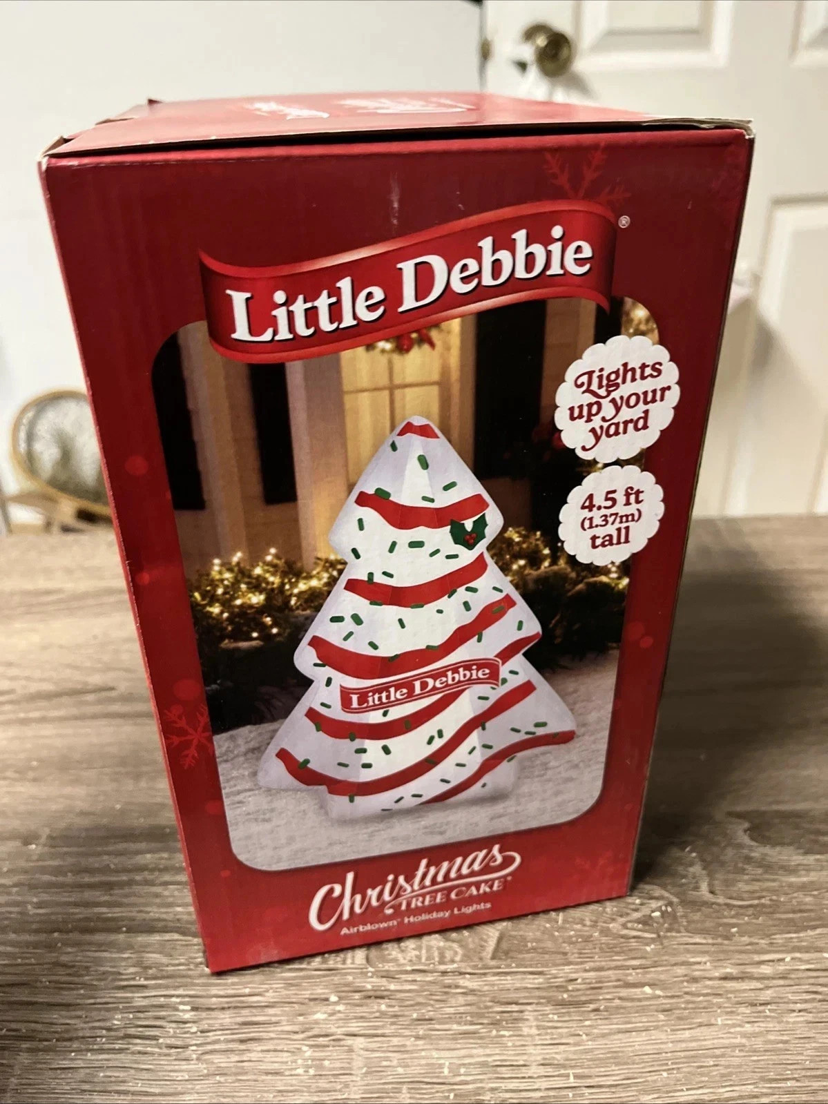 NEW Little Debbie Snack Cake Christmas Tree 4.5 ft Lighted Yard Inflatable Decor