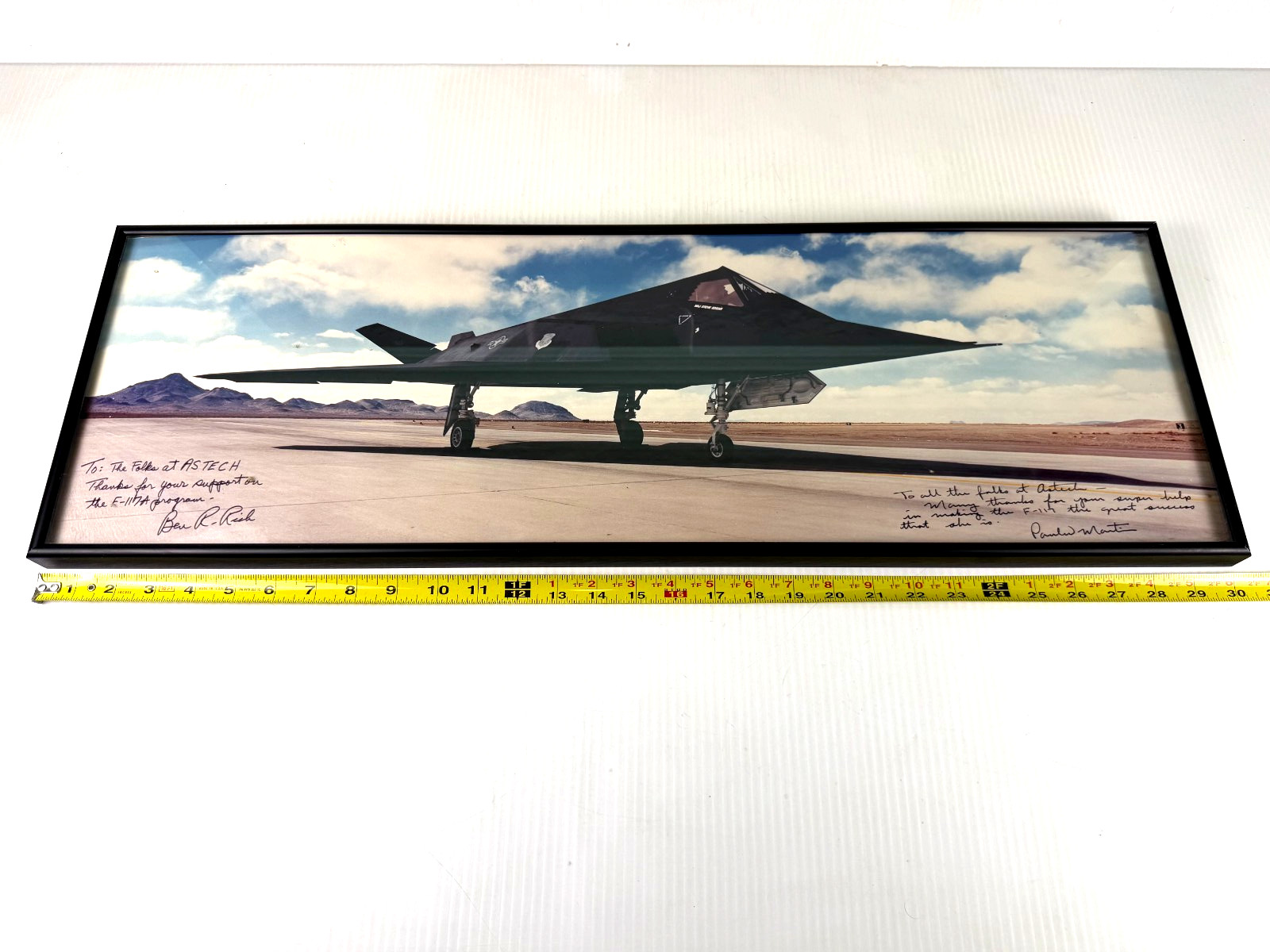 ** Signed F-117A Stealth Ben Rich Paul Martin Lockheed Skunk to Astech Aerospace ** Signed F-117A Stealth Ben Rich Paul Martin Lockheed Skunk to Astech Aerospace