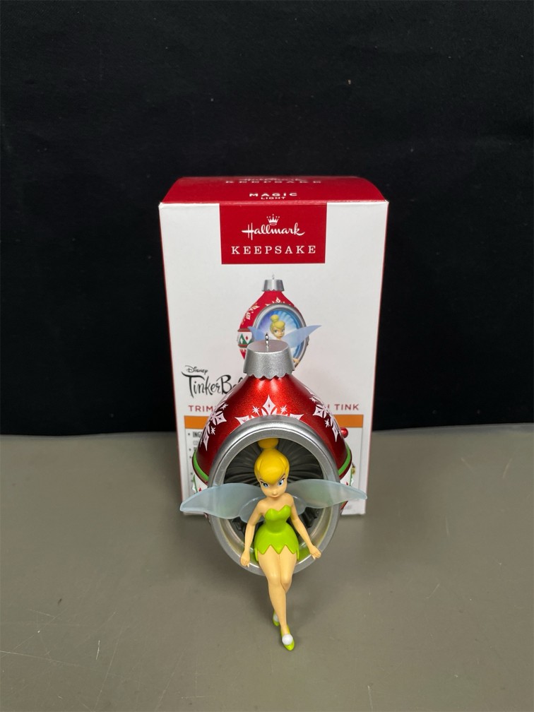 Hallmark Keepsake Disney Christmas Ornament, Tinker Bell Trimming the Tree with Hallmark Keepsake Disney Christmas Ornament, Tinker Bell Trimming the Tree with