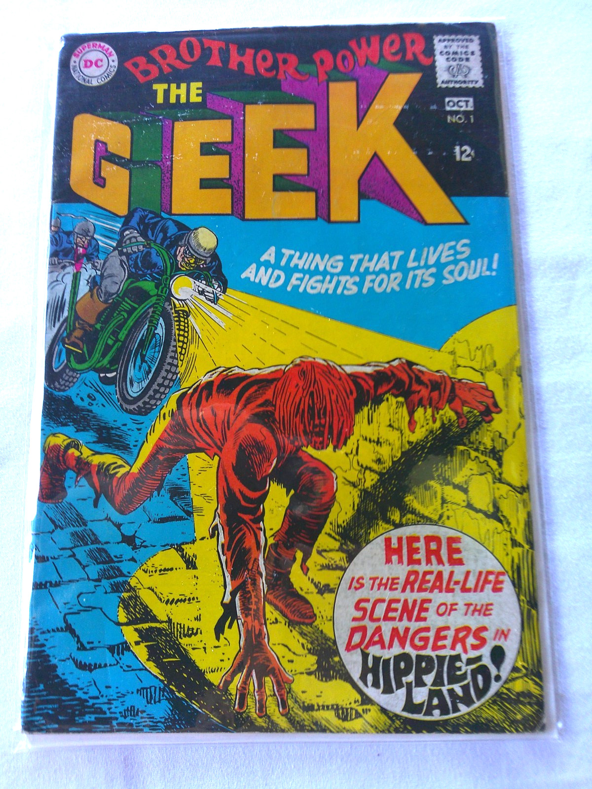Brother Power the Geek #1 DC Comic 1968 VG The Dangers of Hippie-Land Brother Power the Geek #1 DC Comic 1968 VG The Dangers of Hippie-Land