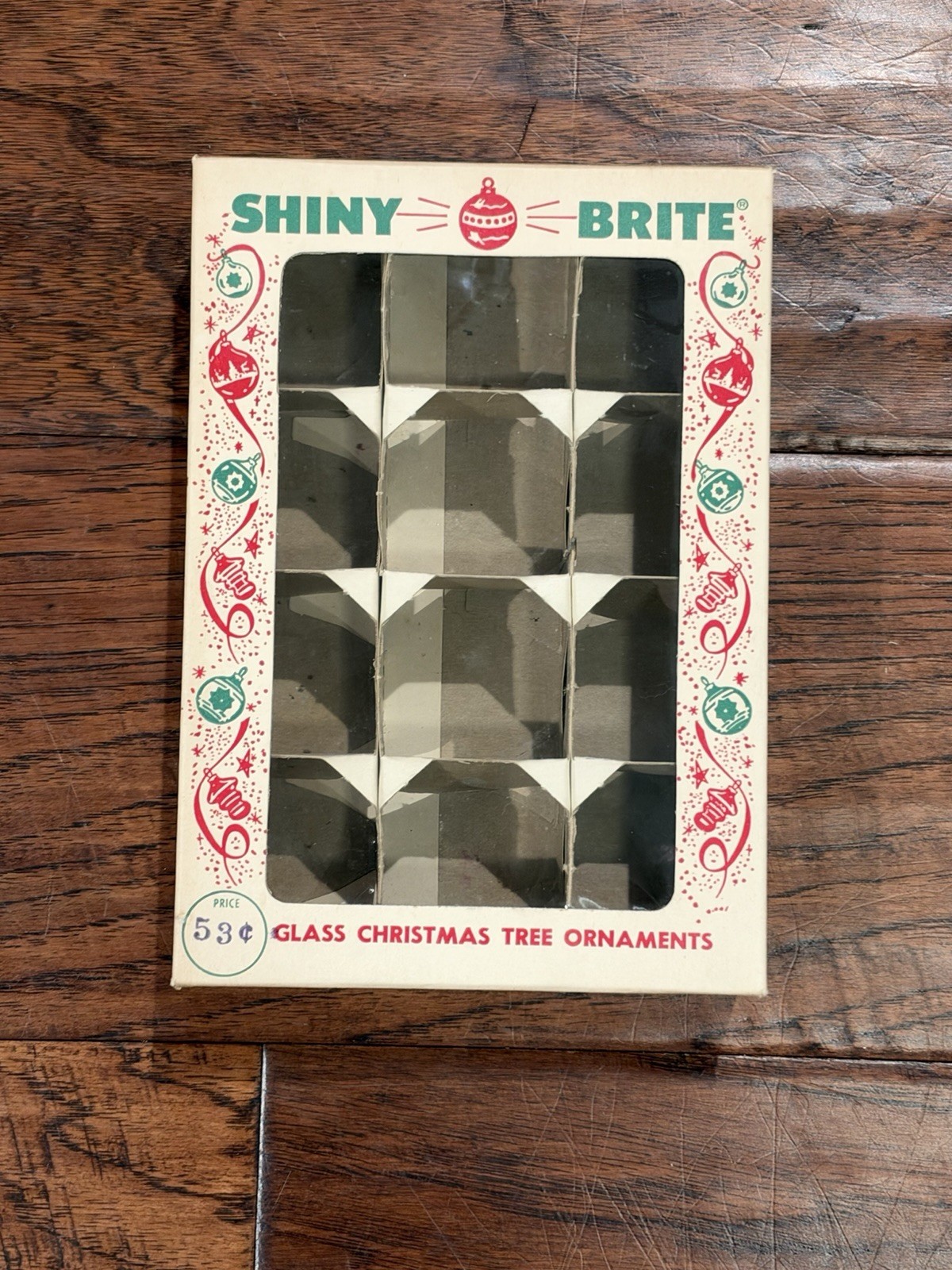 Vintage Shiny Brite Empty Christmas Ornament Box 