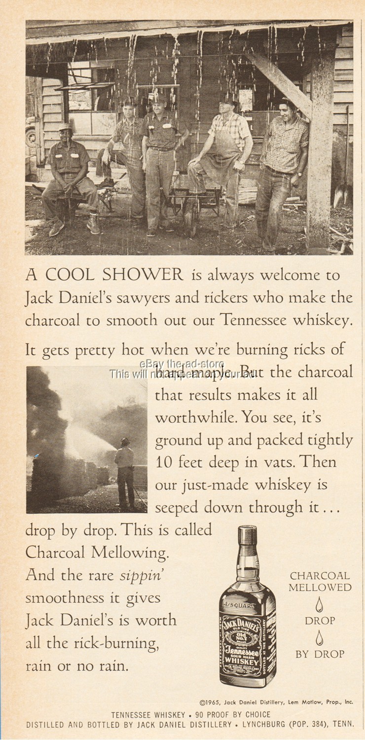 1966 Jack Daniels Old No 7 Whiskey Lynchburg TN Cool Shower Sawyers Rickers Ad