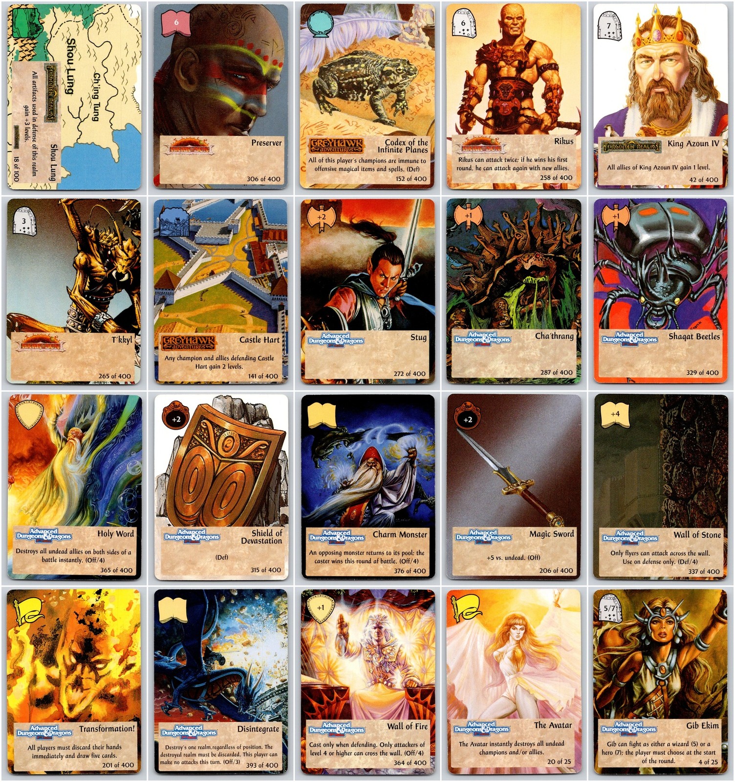 1994 Advanced Dungeons & Dragons TSR Spellfire Master the Magic Lot of 20 Tradin 1994 Advanced Dungeons & Dragons TSR Spellfire Master the Magic Lot of 20 Tradin