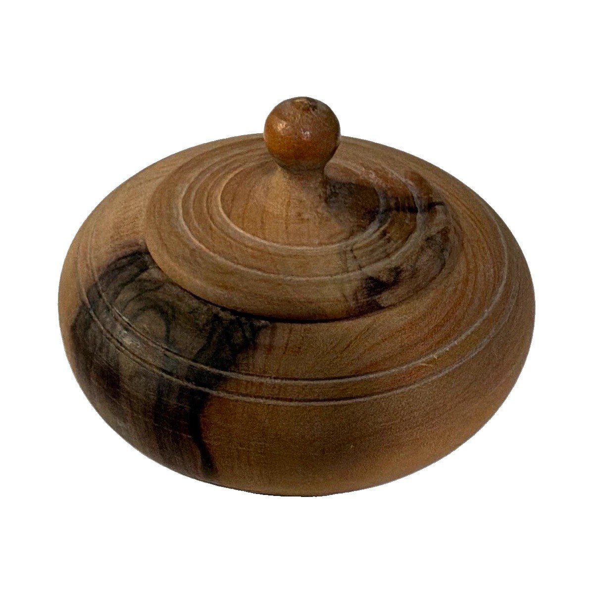 Vintage Hand Turned Wood Lidded Bowl Trinket Box Rustic Treenware Vintage Hand Turned Wood Lidded Bowl Trinket Box Rustic Treenware