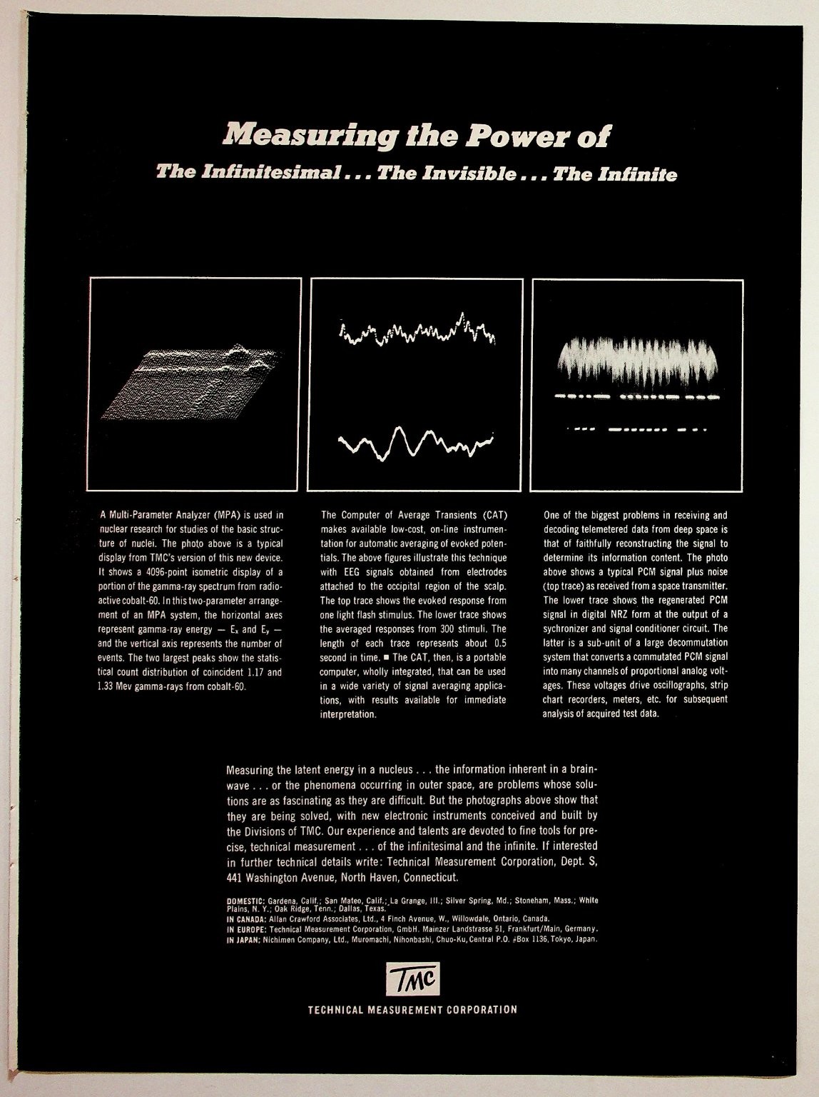 Vintage TMC Technical Measurement Corporation Science Ad Ephemera Vintage TMC Technical Measurement Corporation Science Ad Ephemera