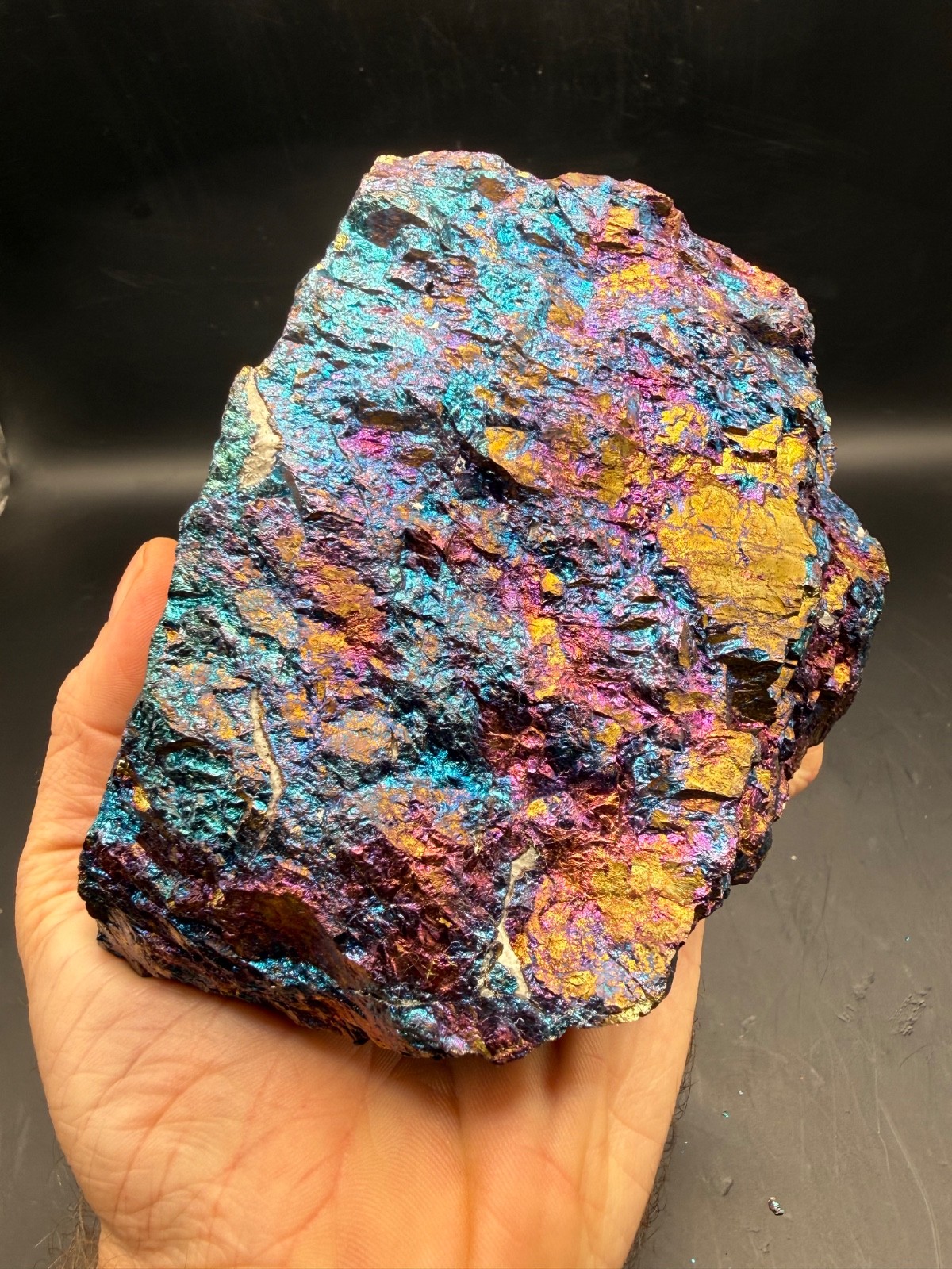 Exceptional XL Bornite Peacock Ore 4.5 LB Iridescent Mineral Specimen Mexico Exceptional XL Bornite Peacock Ore 4.5 LB Iridescent Mineral Specimen Mexico