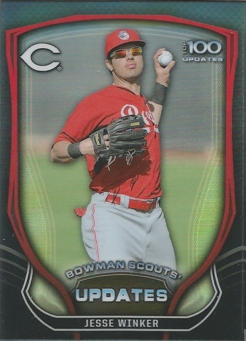 Jesse Winker 2015 Topps Bowman Chrome Scouts Top 100 Updates insert RC card