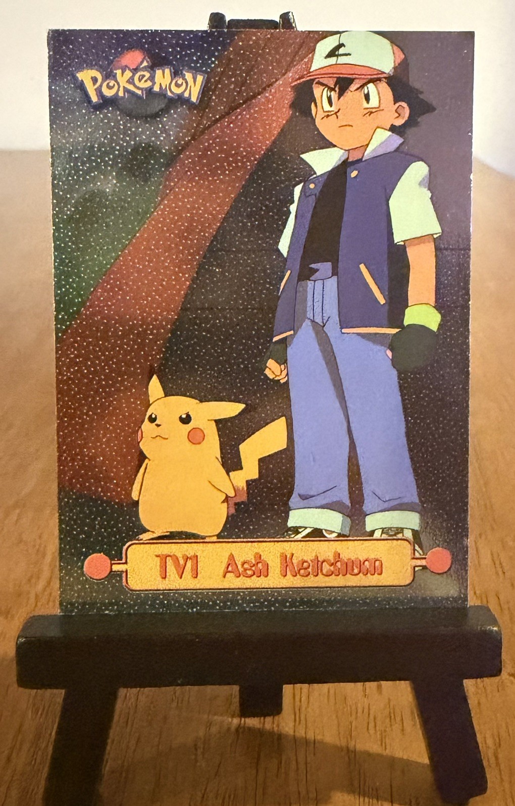 1999 Topps Pokémon TCG #TV1 Ash Ketchum Series 1 Silver Holo Foil 1999 Topps Pokémon TCG #TV1 Ash Ketchum Series 1 Silver Holo Foil