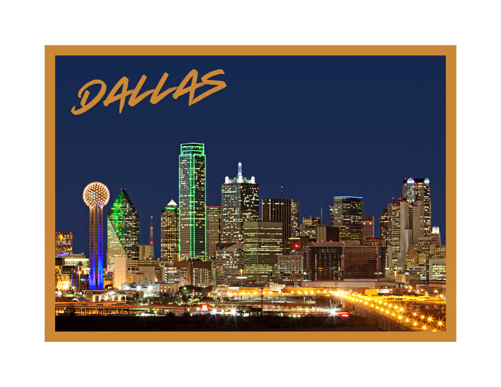 Dallas Texas Skyline Refrigerator magnet