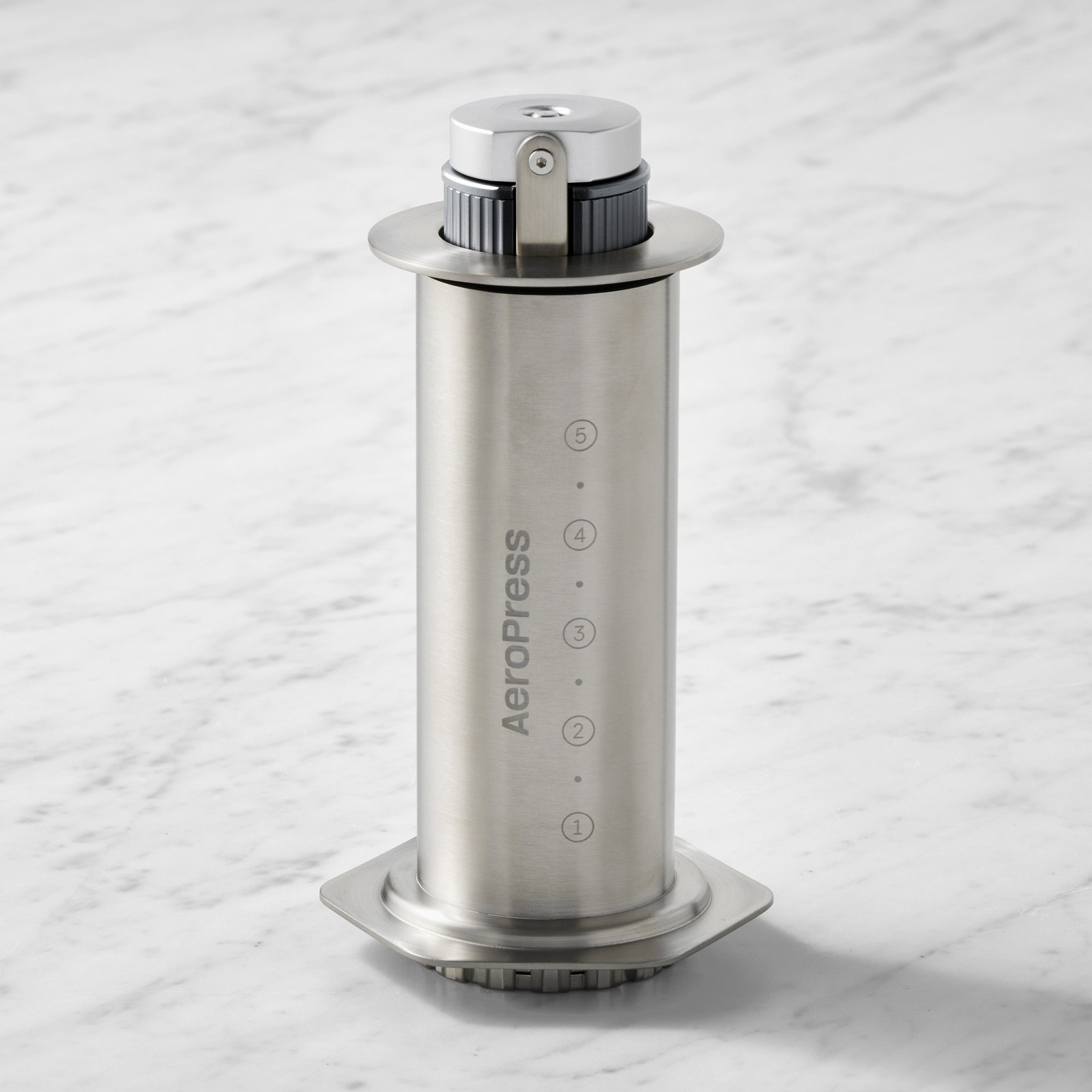 AeroPress Stainless Steel Coffee Press & Manual Grinder AeroPress Stainless Steel Coffee Press & Manual Grinder