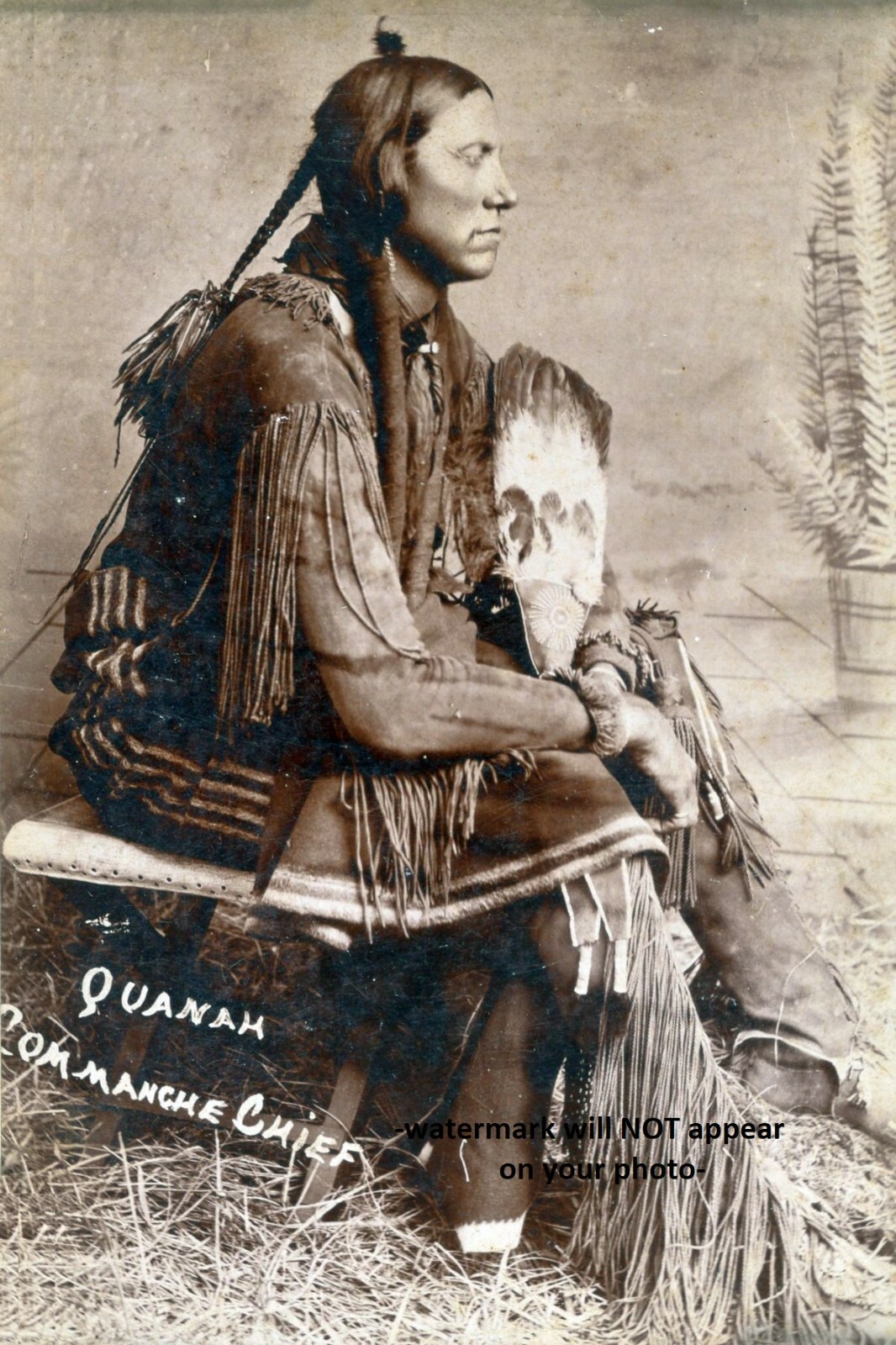 1890 Comanche Chief Quanah Parker PHOTO Native American Indian Warrior 1890 Comanche Chief Quanah Parker PHOTO Native American Indian Warrior