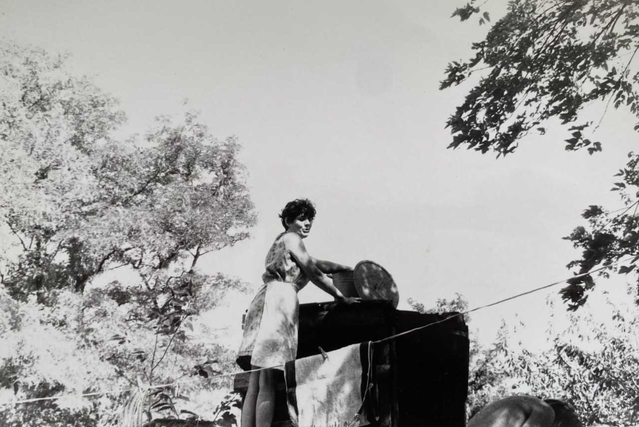 Beautiful Girl By The Well Attractive Young Woman Soviet Vintage Photo USSR