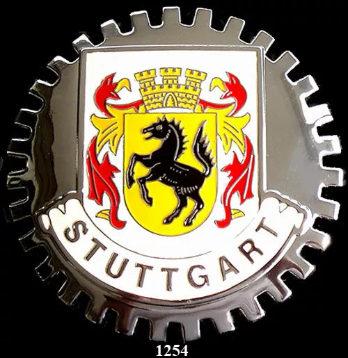 CAR GRILLE EMBLEM BADGES - GERMANY - STUTTGART (CREST) CAR GRILLE EMBLEM BADGES - GERMANY - STUTTGART (CREST)